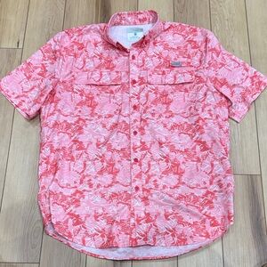 Ocean Coast Men's Coral Patterned Casual Shirt
